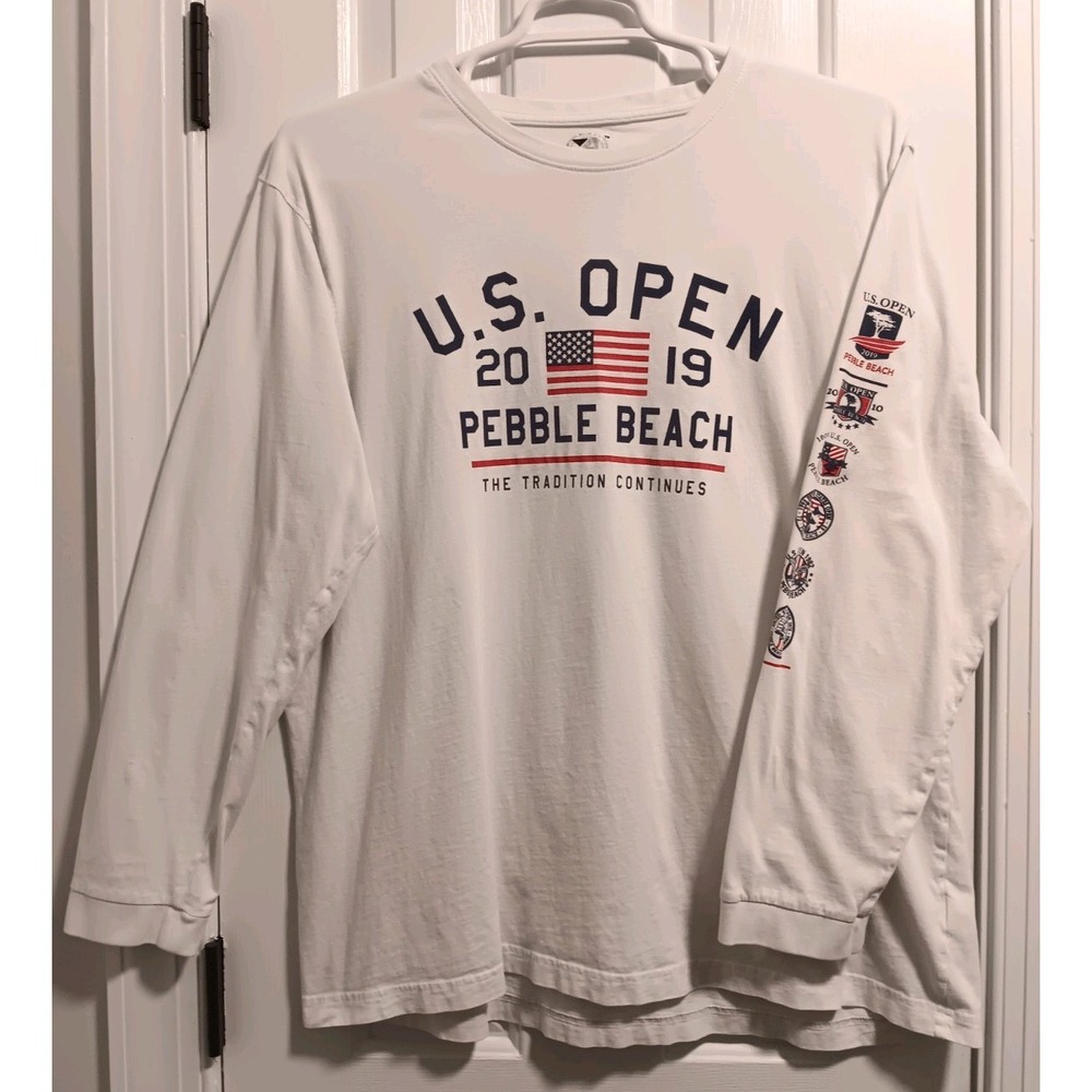 AHEAD US Open Pebble Beach 2019 Longsleeve T-shirt Men's XXL White Graphics
